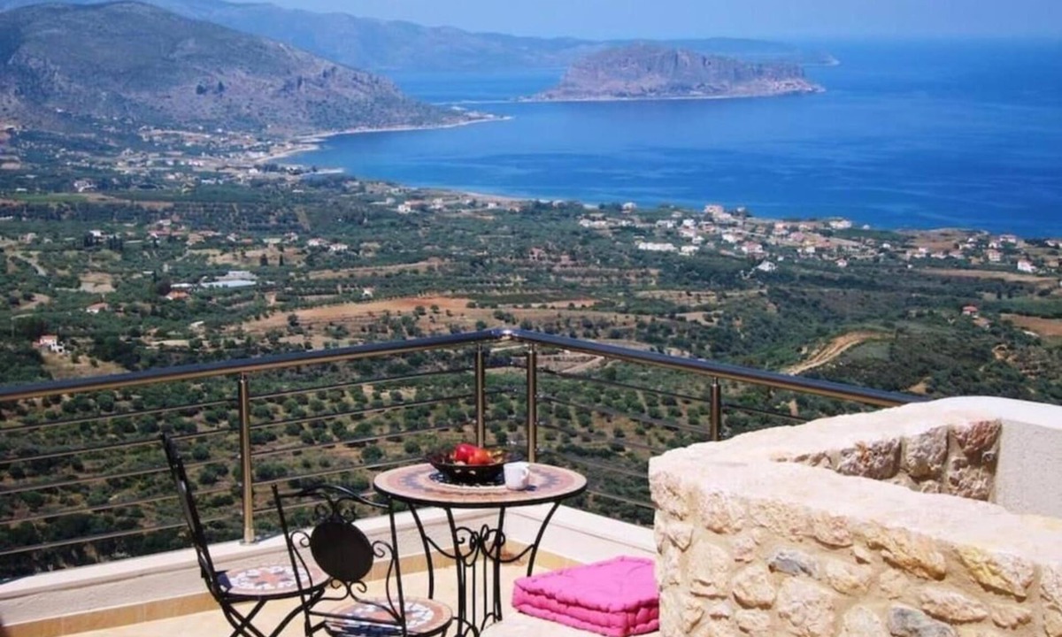 Monemvasia Villa | Breathtaking Art Villa in Monemvasia with Private Access and Stunning Views