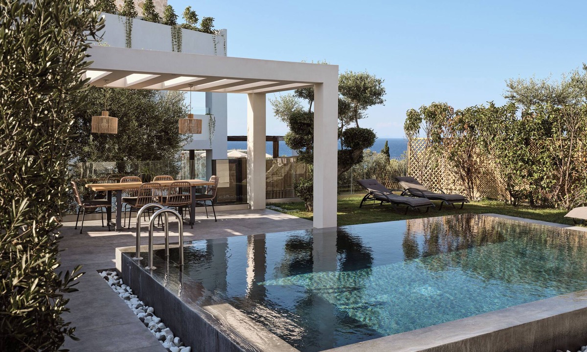 Akrotiri Villa | Dimitra Deluxe SeaView Villa, with Heated Pool