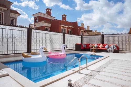 6th of October City Villa | Private Pool Twin House with Roof Nayoum Compound