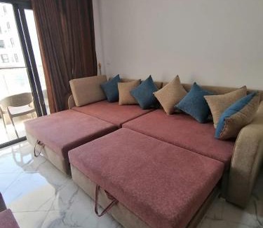 Al-Manasrah Apartment | شالية فندقي غرفة ورسيبشن وحمام ومطبخ مكيف بالكامل بورتو سعيد Porto Said