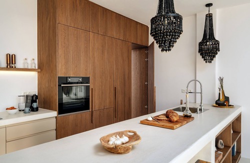 Maragas Villa | Aegean Escape: Designer Villa with Pool and Jacuzzi near Plaka Beach. Incredible sea and mountain views!