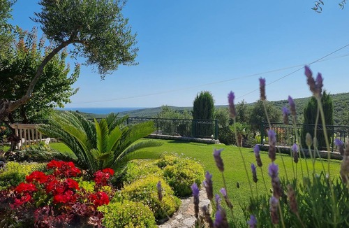 Darmarochori Villa | Luxury Villa with pool, located on a prominent hill, a few minutes to the sea.