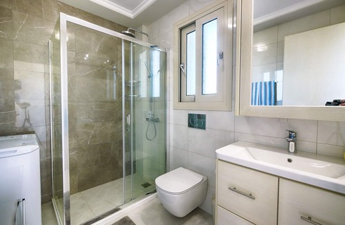 Termenades Apartment | Sofia Apartment 3 - panoramic sea view over the entire bay of Agios Georgios Pagi