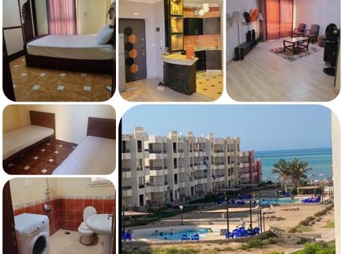 قريه سمر لاند علي البحر مباشرا و حمام سباحه للكبار والاطفال وامن in Hurghada