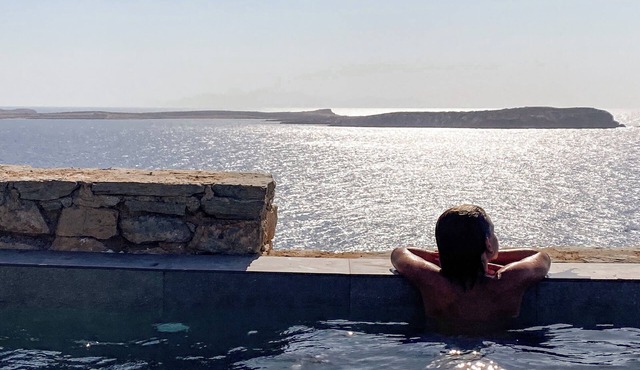 Canava suite Paros, 65sq.m | Private Pool & Panoramic sea view | "endless blue" in Paros