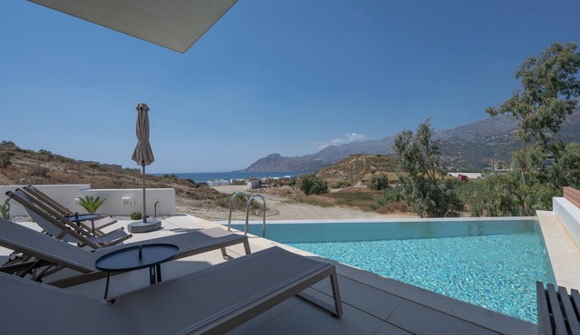 Corallia villa 1, with pool in Plakias resort in Plakias