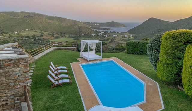 Dreamy Holiday Villa in Andros, Greece With Private Pool and Stunning Sea View in Kato Fellos