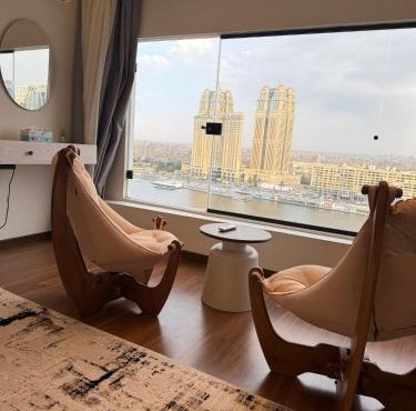Luxury Studio with Sauna Room with great nile view in zamalek in Cairo
