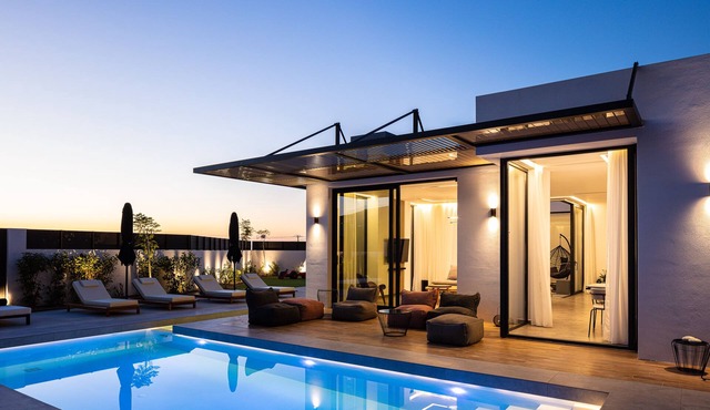 Luxury Villa, steps to amenities, BBQ, Ping-Pong! in Rethymno