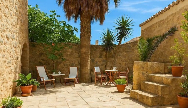 Menexes Suites Castellano Suite Private Courtyard in Monemvasia