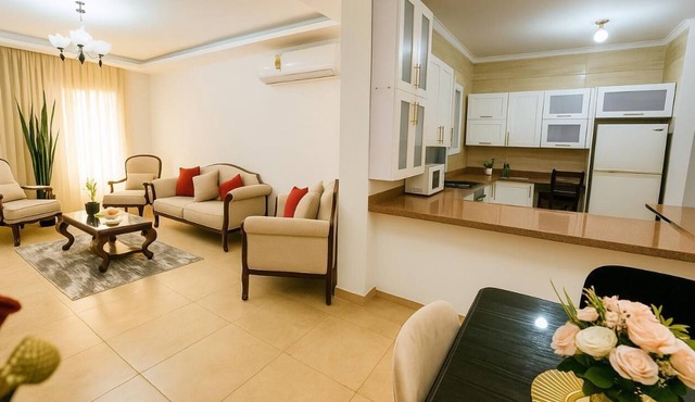 Modern 2-Bedroom Apartment with Private Building Pool - ST4 in Giza