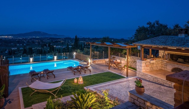 Private pool villa,experience a unique and luxurious holiday and amazing views. in Mouzaki ZAKYNTHOS