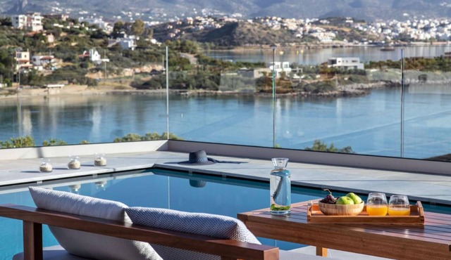 Sea View Blue Senses Villas with heated pool in Agios Nikolaos