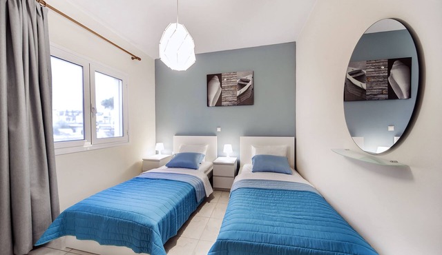 Spacious apartment a step away from the beach in Almyrida in Chania