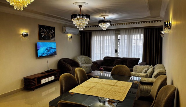 Stylish 3-bedroom apartment with AC in Nasr city, Near to Cairo Airport in Nasr City