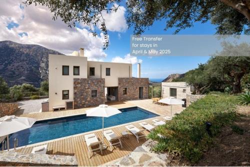 Villa Adagio with Private Eco-Friendly Heated Pool in Vrachasi