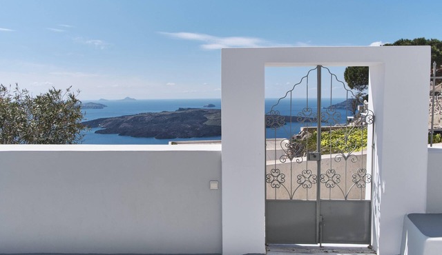 Villa DALI Danae with large jacuzzi and amazing volcano and caldera view in Thira