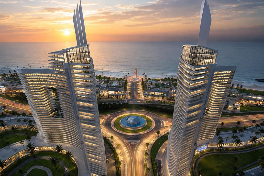 Marina El Alamein House | Luxury Sea View Studio -North Coast - New Alamein Tower - code 03