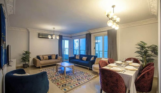 Three-Bedroom Apartment - Panoramic Sea View with Terrace in Alexandria