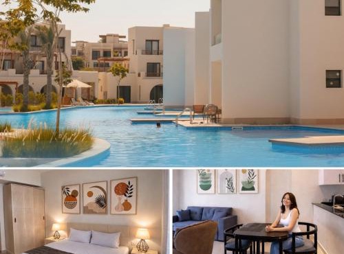 Stylish Makadi Heights 2BR Chalet Lagoon-front in Hurghada