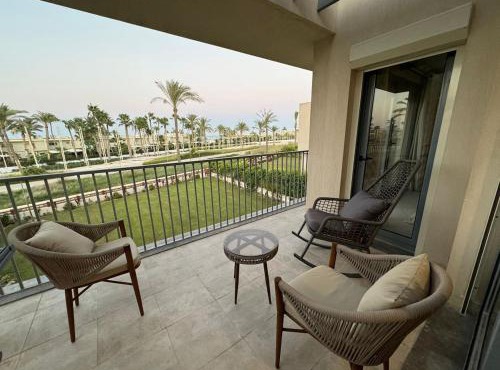 Chill Vibes 6-BR Villa at Marassi First row beach in El Alamein