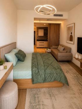 Luxury Sea and lagoon View Studio - New Alamein Tower - code 32 in El Alamein